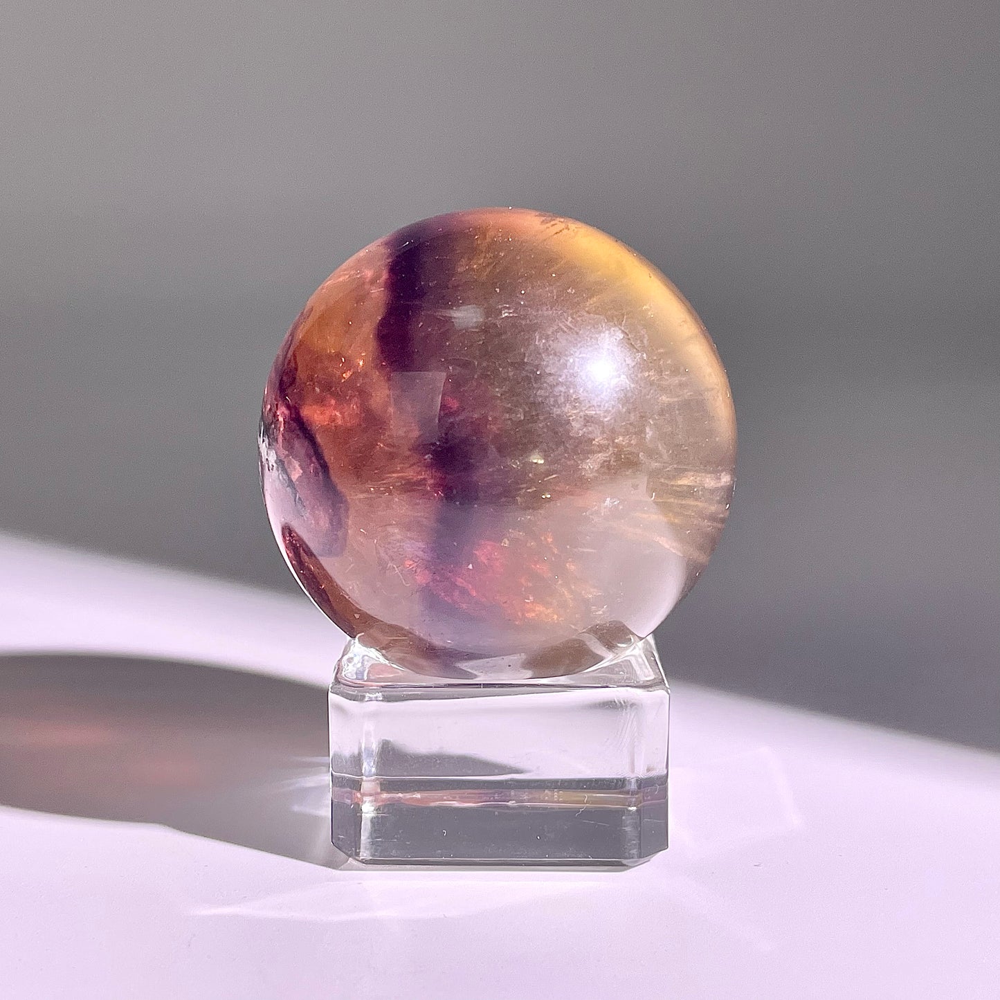 B605◇１点物◇極光蛍石  ボール◇44×44×44mm◇天然石・鉱物・パワーストーン