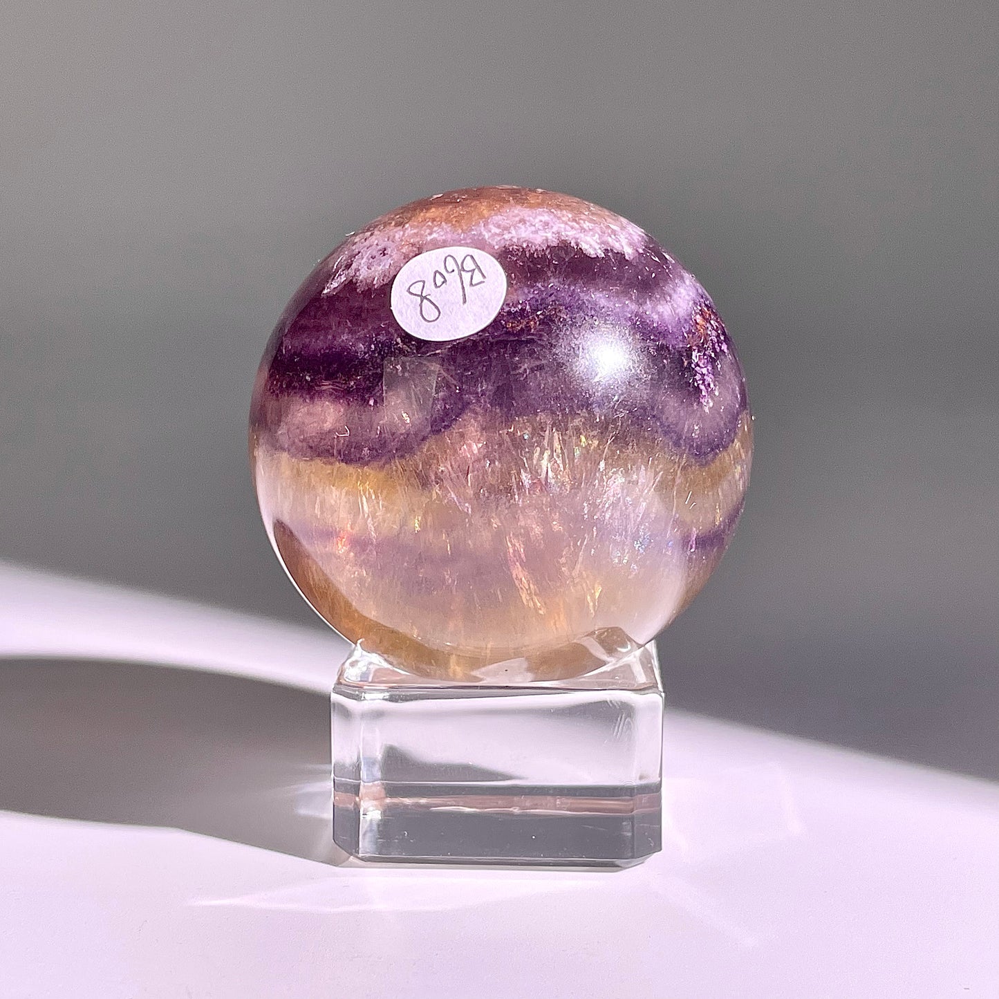 B608◇１点物◇極光蛍石  ボール◇47×47×47mm◇天然石・鉱物・パワーストーン