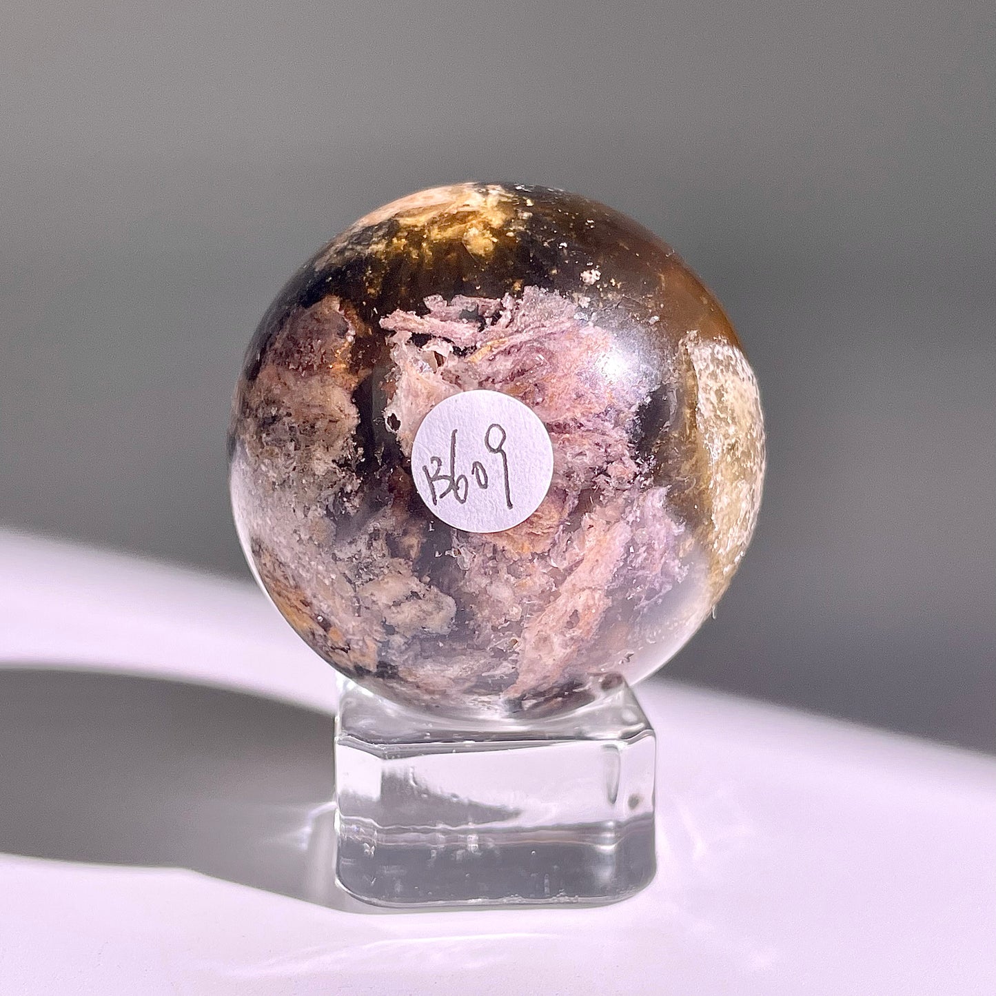B609◇１点物◇極光蛍石  ボール◇42×42×42mm◇天然石・鉱物・パワーストーン