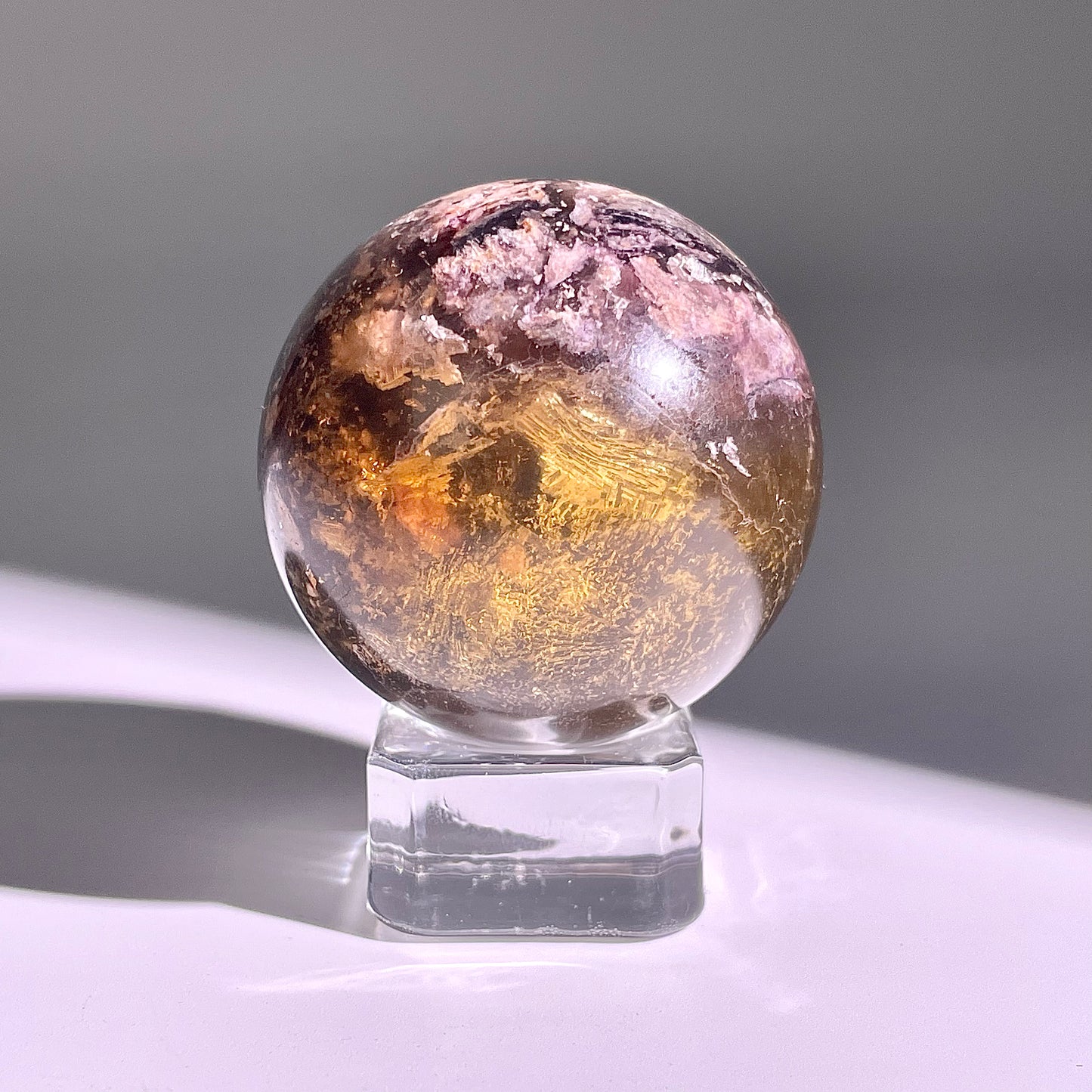 B609◇１点物◇極光蛍石  ボール◇42×42×42mm◇天然石・鉱物・パワーストーン