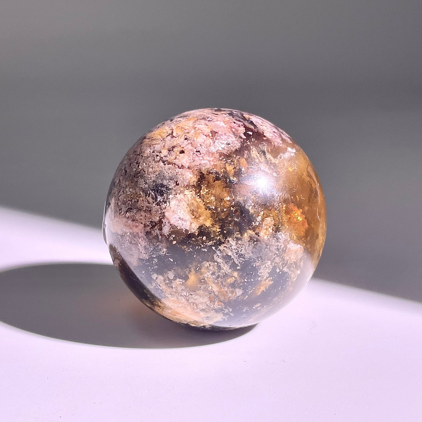 B609◇１点物◇極光蛍石  ボール◇42×42×42mm◇天然石・鉱物・パワーストーン