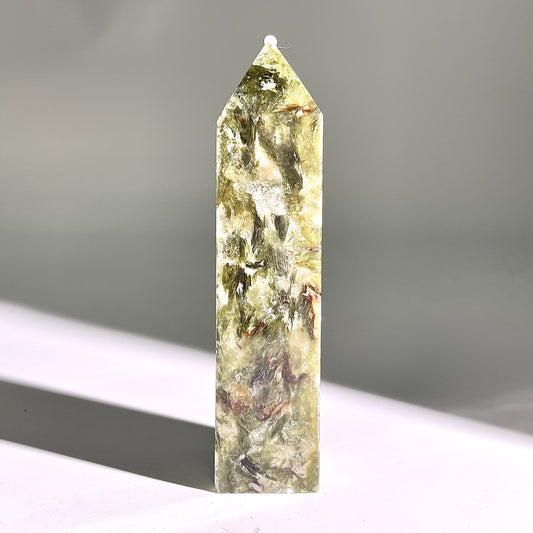 B614◇１点物◇緑マイカ ピラー◇119×28×28mm◇天然石・鉱物・パワーストーン