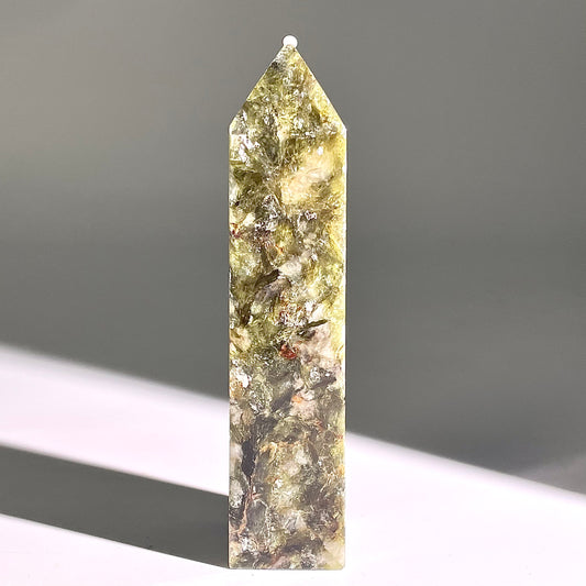 B620◇１点物◇緑マイカ ピラー◇125×25×27mm◇天然石・鉱物・パワーストーン