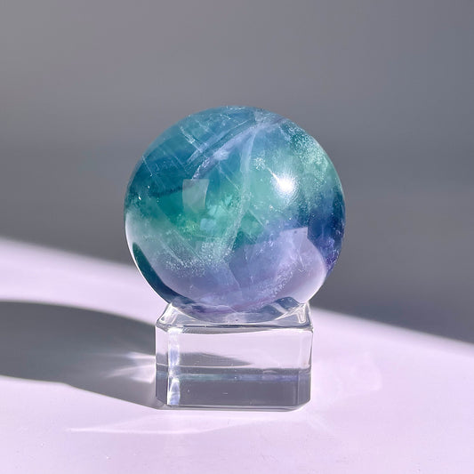 B631◇１点物◇フェザーフローライト ボール◇44×44×44mm◇天然石・鉱物・パワーストーン
