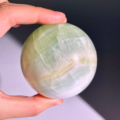 B638◇１点物◇カリブカルサイト ボール◇65×65×65mm◇天然石・鉱物・パワーストーン