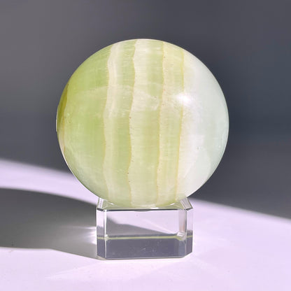 B639◇１点物◇カリブカルサイト ボール◇63×63×63mm◇天然石・鉱物・パワーストーン