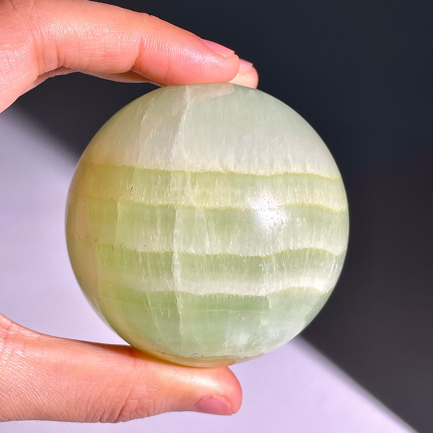 B639◇１点物◇カリブカルサイト ボール◇63×63×63mm◇天然石・鉱物・パワーストーン