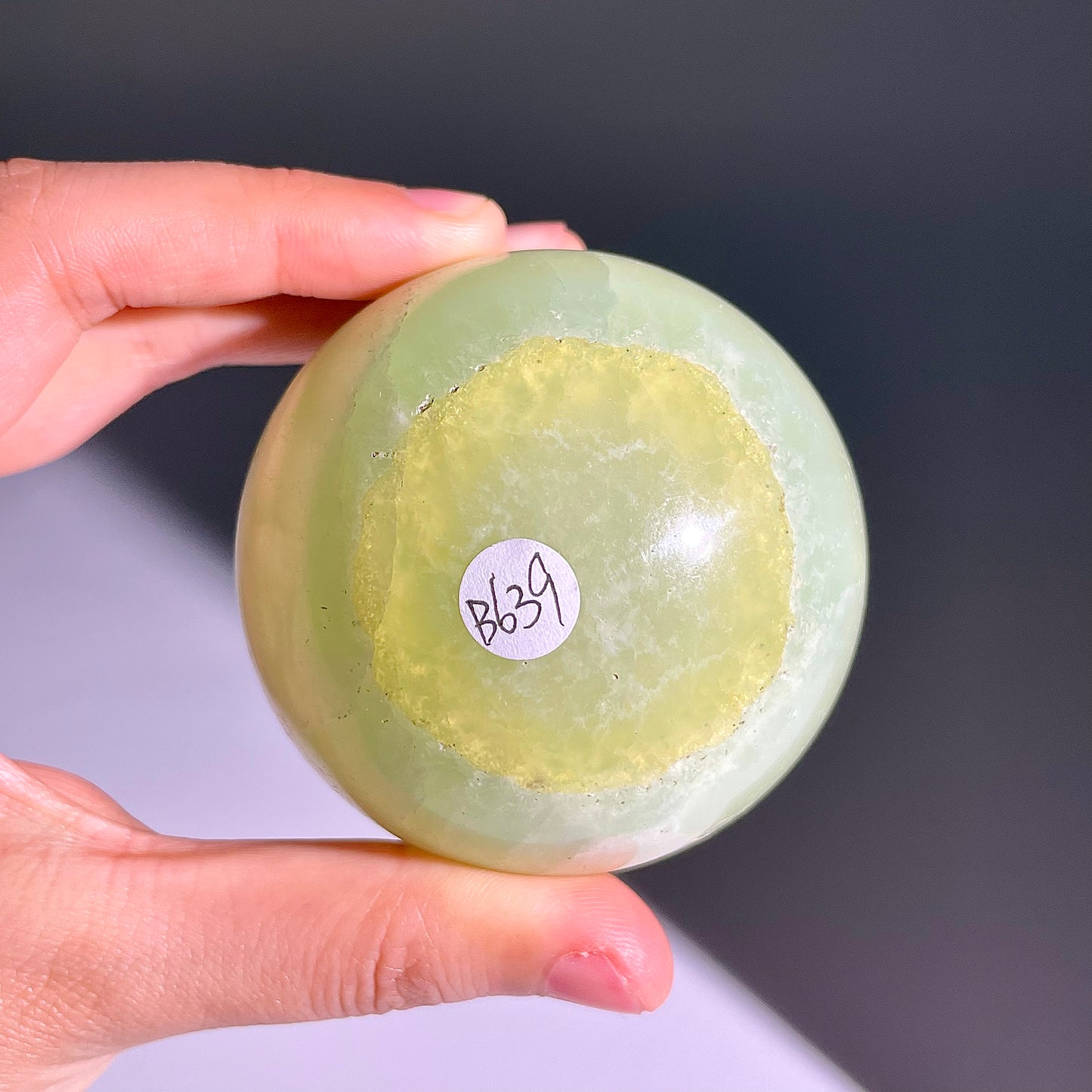 B639◇１点物◇カリブカルサイト ボール◇63×63×63mm◇天然石・鉱物・パワーストーン