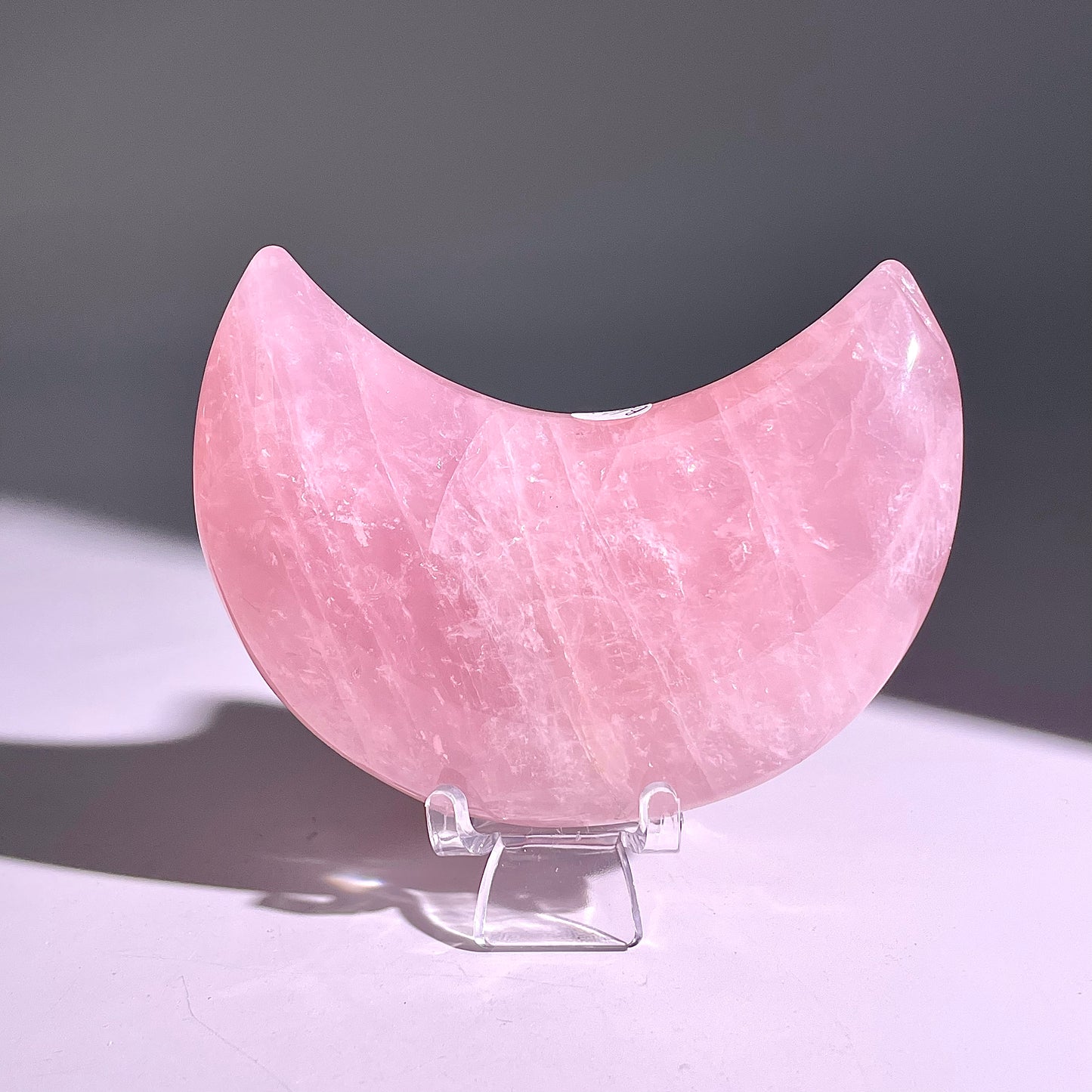 B642◇１点物◇ローズクォーツ ムーン◇92×50×24mm◇天然石・鉱物・パワーストーン