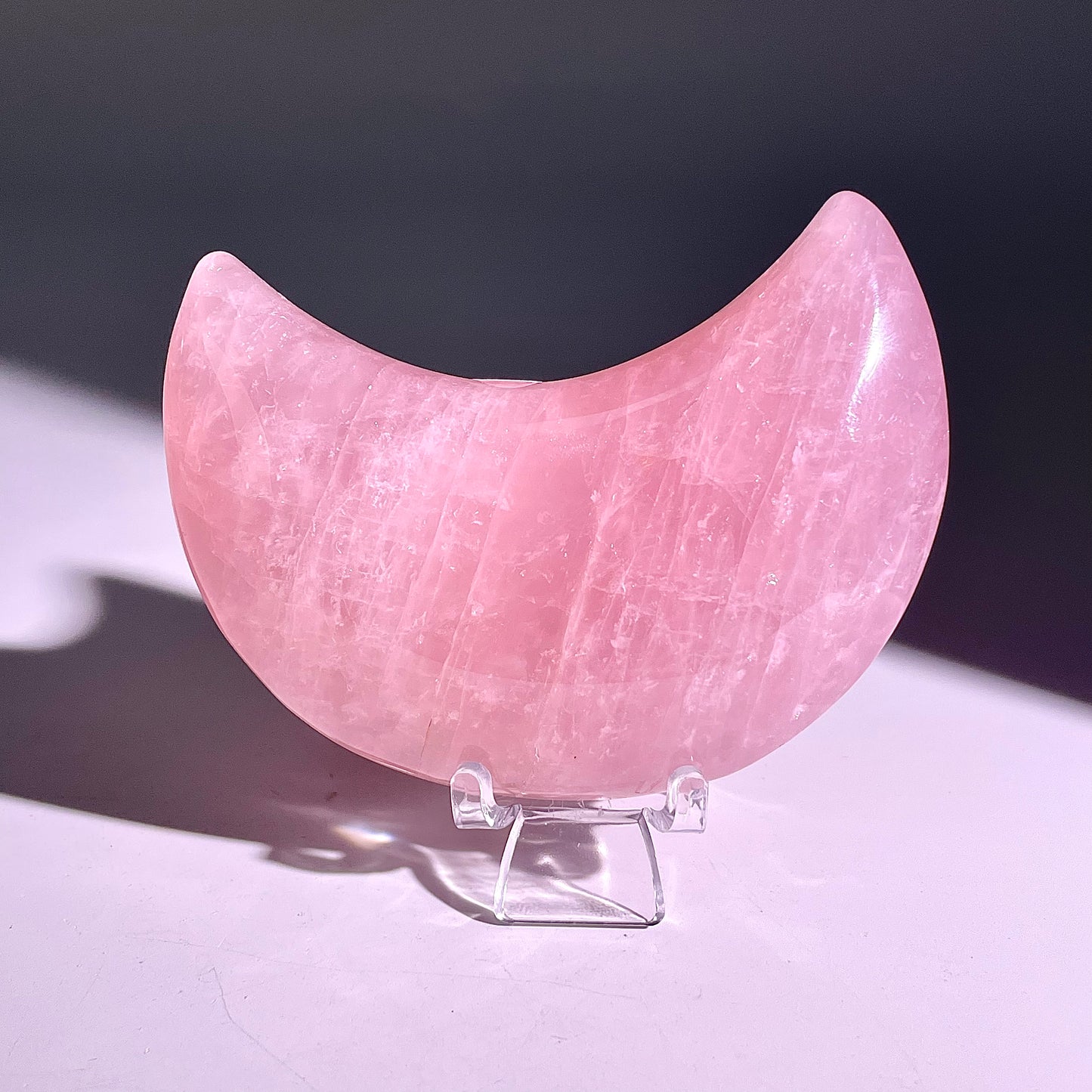 B642◇１点物◇ローズクォーツ ムーン◇92×50×24mm◇天然石・鉱物・パワーストーン