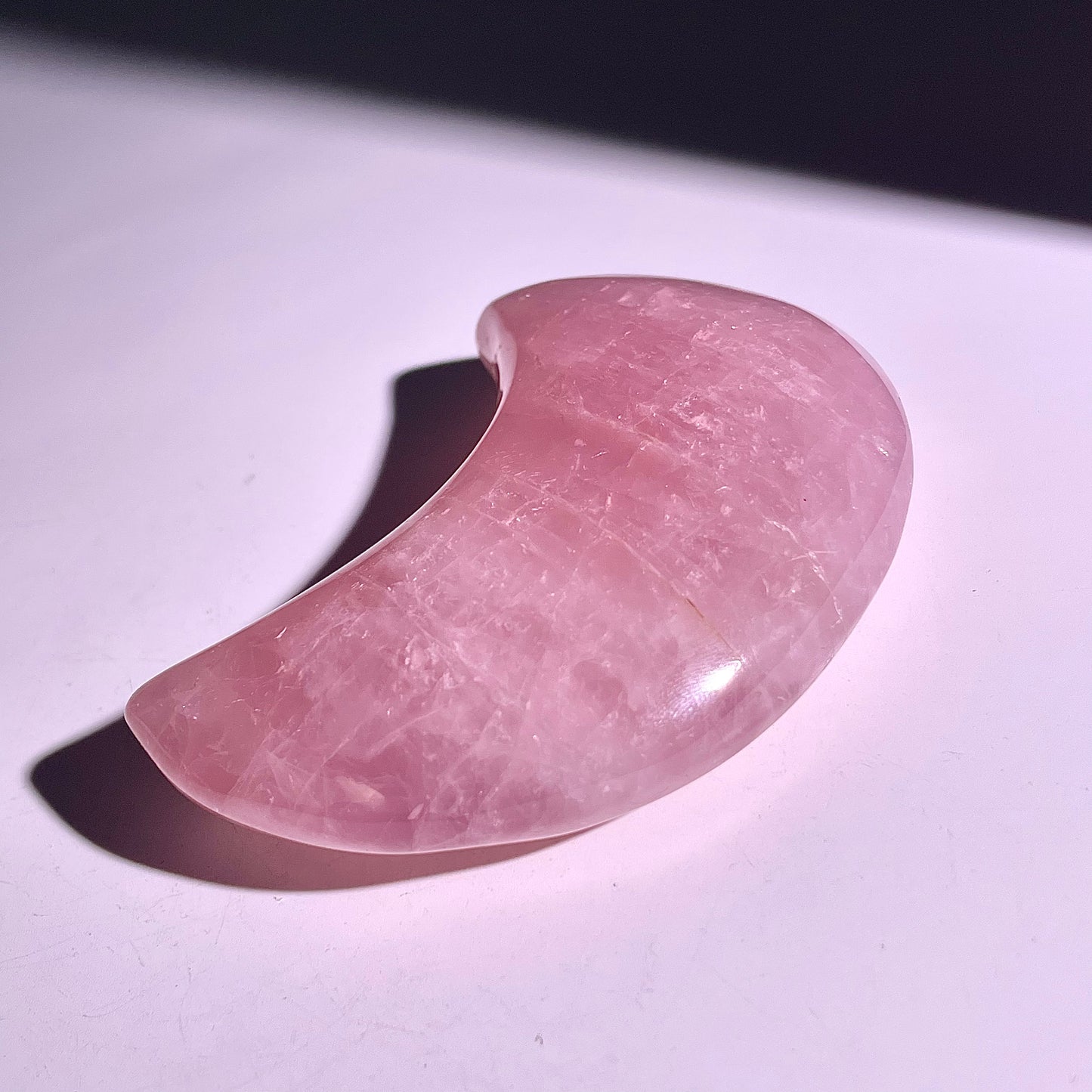 B642◇１点物◇ローズクォーツ ムーン◇92×50×24mm◇天然石・鉱物・パワーストーン