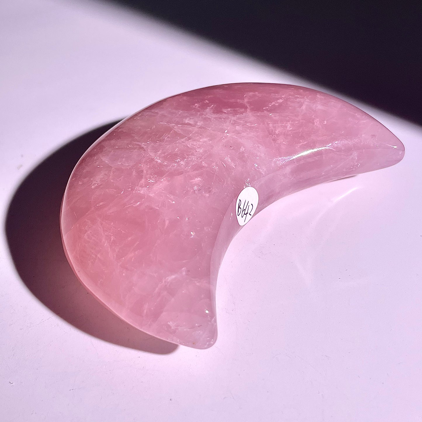 B642◇１点物◇ローズクォーツ ムーン◇92×50×24mm◇天然石・鉱物・パワーストーン