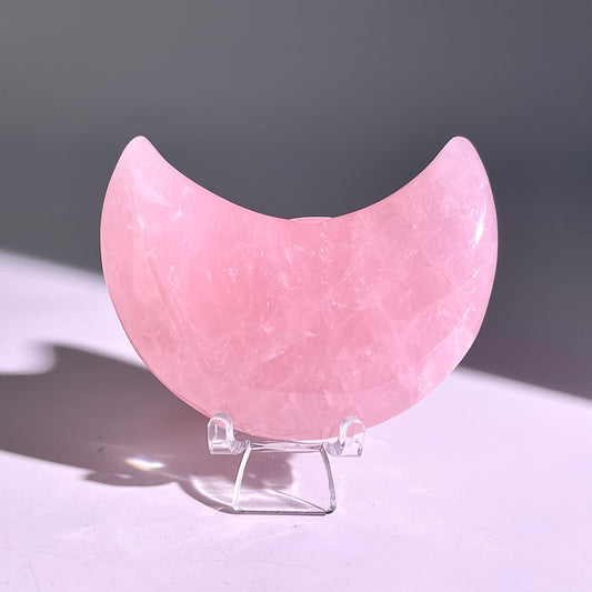 B644◇１点物◇ローズクォーツ ムーン◇79×43×19mm◇天然石・鉱物・パワーストーン