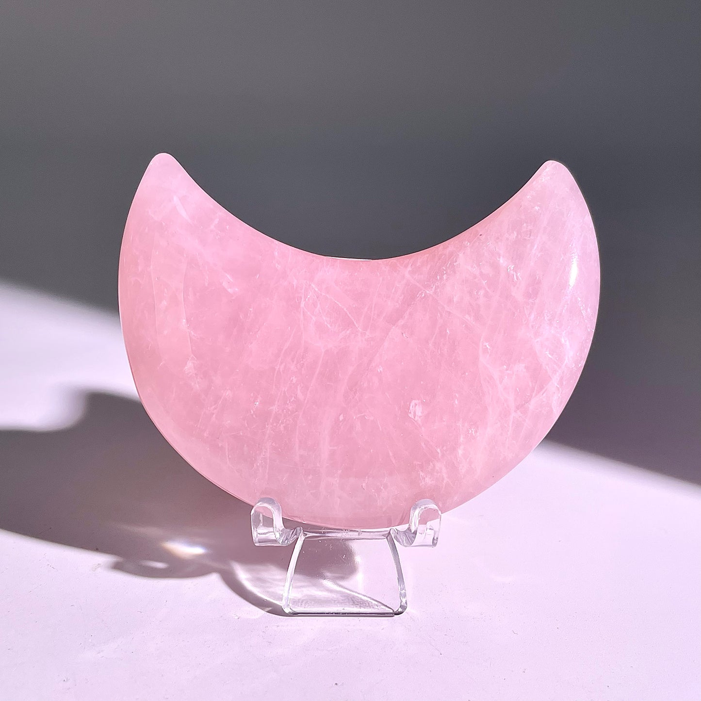 B644◇１点物◇ローズクォーツ ムーン◇79×43×19mm◇天然石・鉱物・パワーストーン