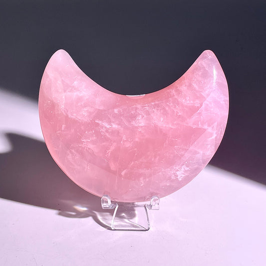 B645◇１点物◇ローズクォーツ ムーン◇95×55×23mm◇天然石・鉱物・パワーストーン