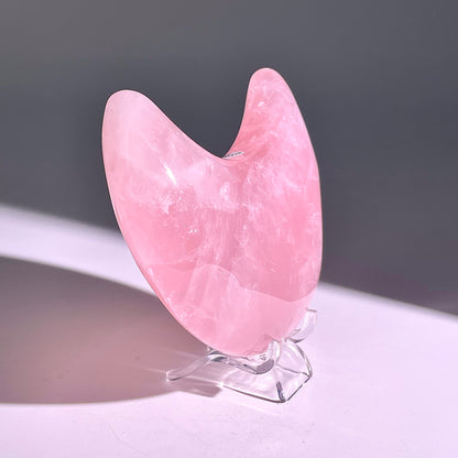 B645◇１点物◇ローズクォーツ ムーン◇95×55×23mm◇天然石・鉱物・パワーストーン