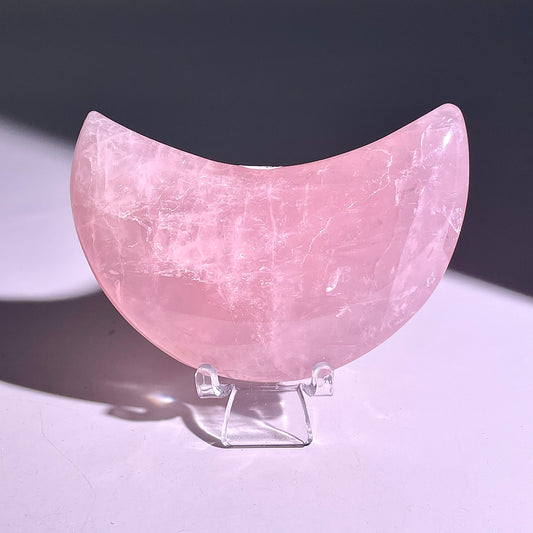 B647◇１点物◇ローズクォーツ ムーン◇86×47×22mm◇天然石・鉱物・パワーストーン