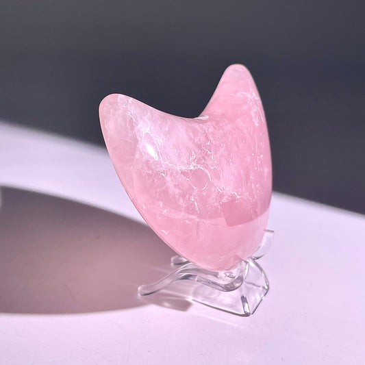 B647◇１点物◇ローズクォーツ ムーン◇86×47×22mm◇天然石・鉱物・パワーストーン