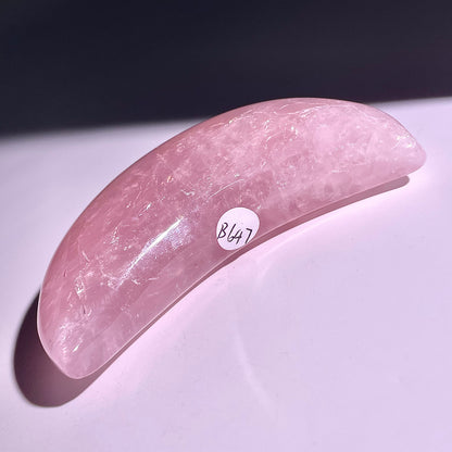 B647◇１点物◇ローズクォーツ ムーン◇86×47×22mm◇天然石・鉱物・パワーストーン