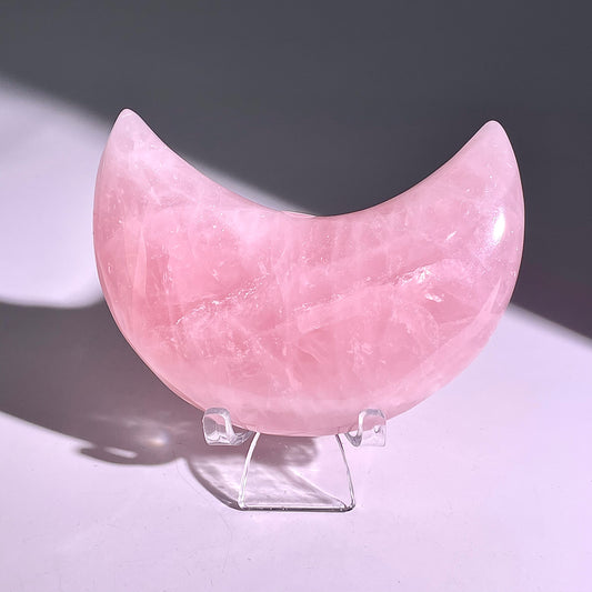 B648◇１点物◇ローズクォーツ ムーン◇107×55×27mm◇天然石・鉱物・パワーストーン
