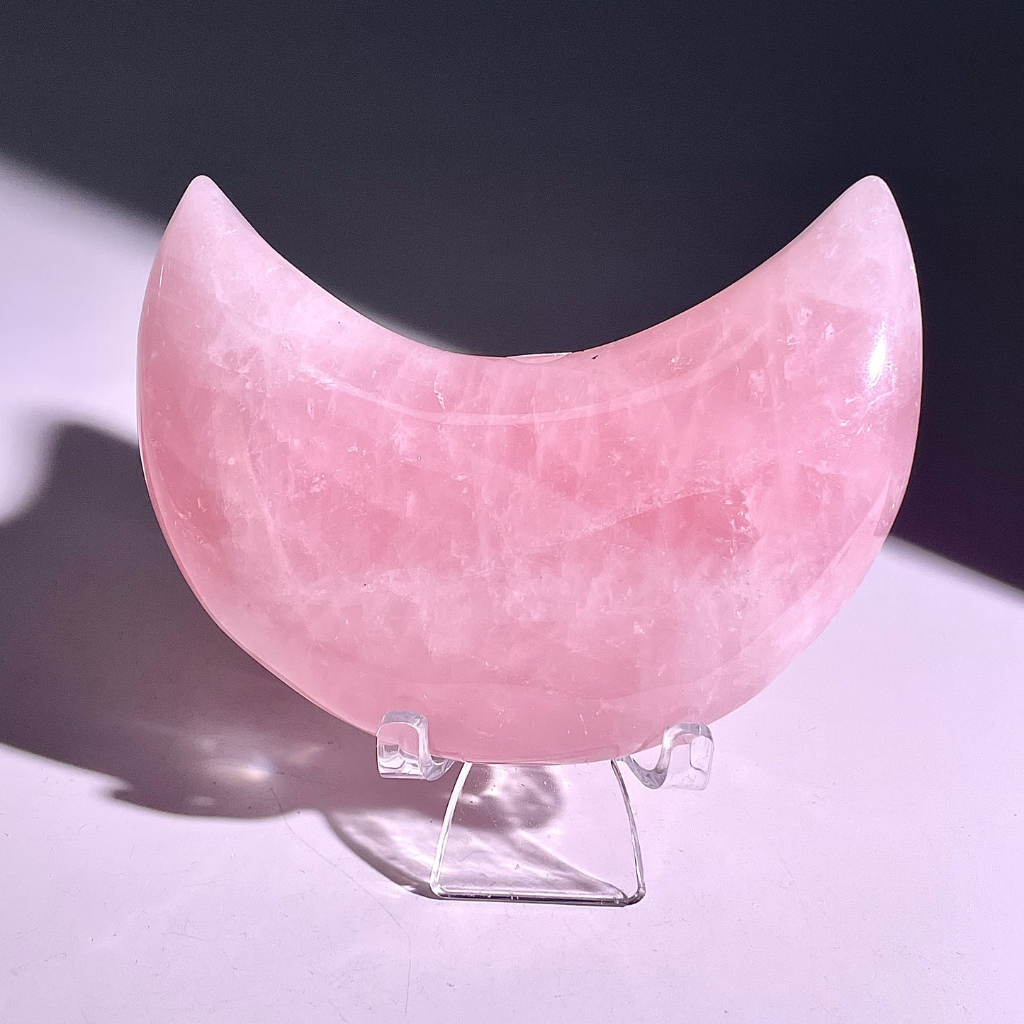 B648◇１点物◇ローズクォーツ ムーン◇107×55×27mm◇天然石・鉱物・パワーストーン