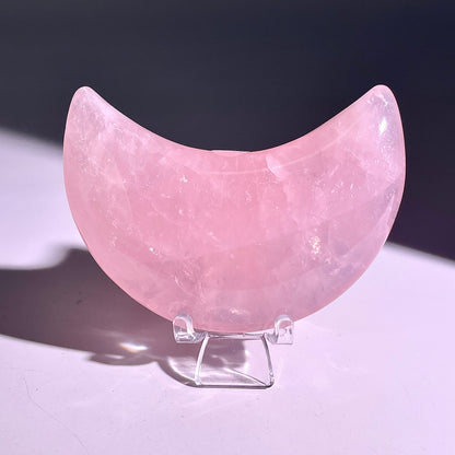 B649◇１点物◇ローズクォーツ ムーン◇85×45×22mm◇天然石・鉱物・パワーストーン