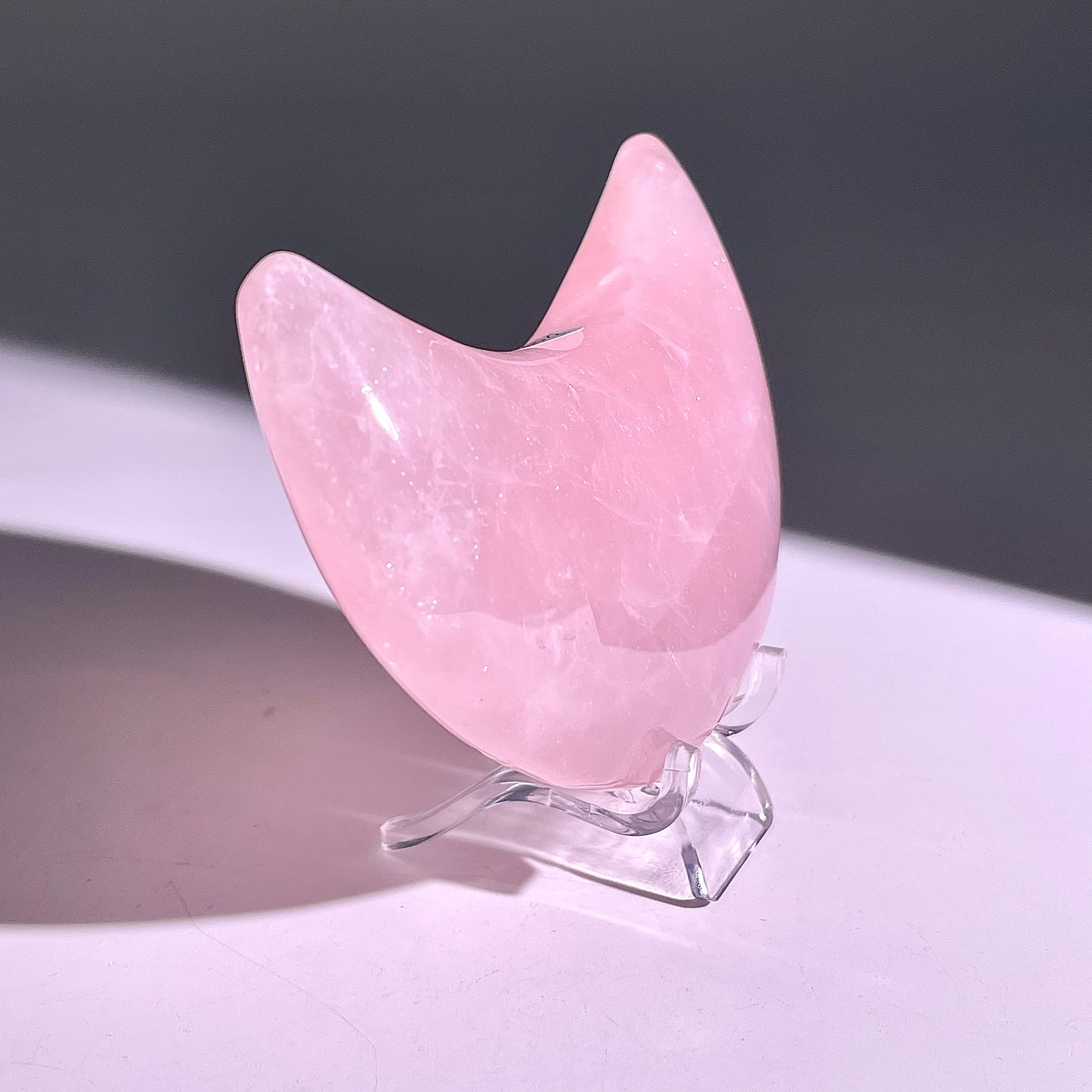 B649◇１点物◇ローズクォーツ ムーン◇85×45×22mm◇天然石・鉱物・パワーストーン