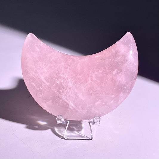 B650◇１点物◇ローズクォーツ ムーン◇78×44×17mm◇天然石・鉱物・パワーストーン