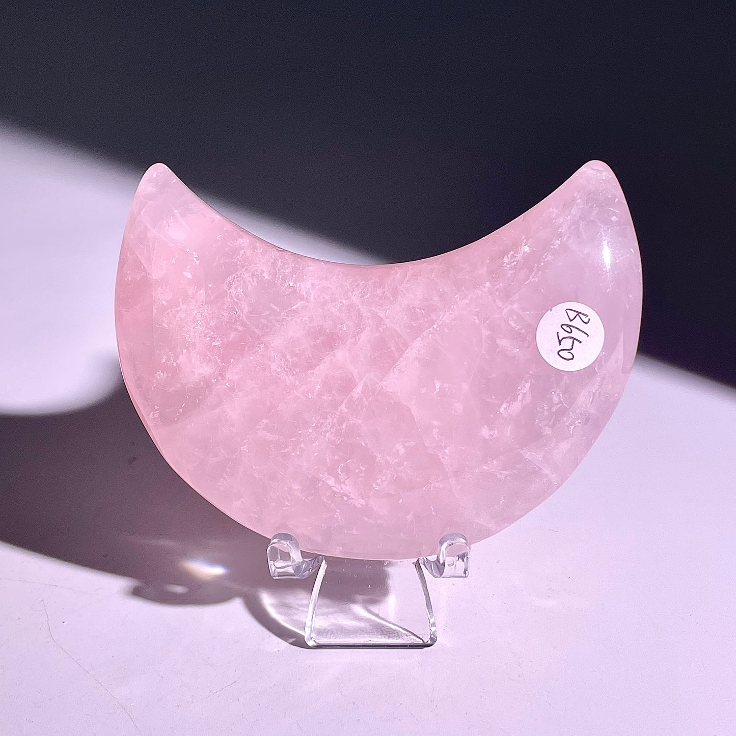 B650◇１点物◇ローズクォーツ ムーン◇78×44×17mm◇天然石・鉱物・パワーストーン