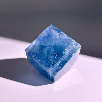 B655◇ブルーフローライト スクエア◇39×36×38mm◇天然石・鉱物・パワーストーン