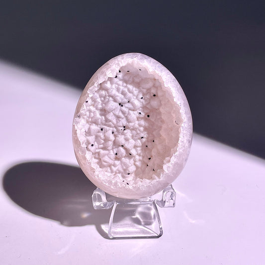 B661◇彩晶マシュマロ エッグ◇52×43×26mm◇天然石・鉱物・パワーストーン