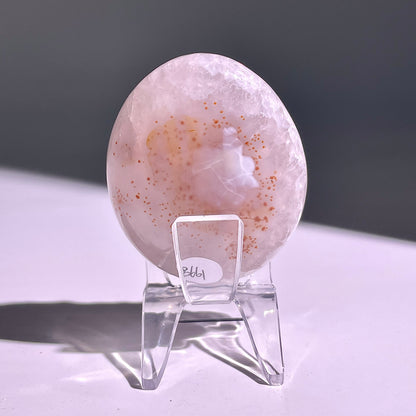 B661◇彩晶マシュマロ エッグ◇52×43×26mm◇天然石・鉱物・パワーストーン