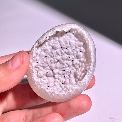 B661◇彩晶マシュマロ エッグ◇52×43×26mm◇天然石・鉱物・パワーストーン