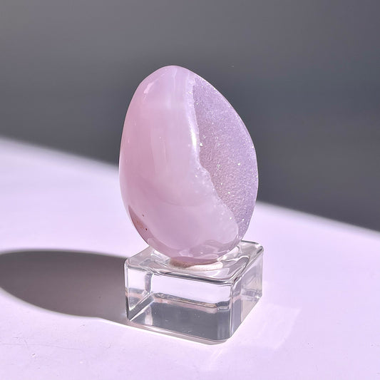 B662◇彩晶マシュマロ エッグ◇51×38×34mm◇天然石・鉱物・パワーストーン