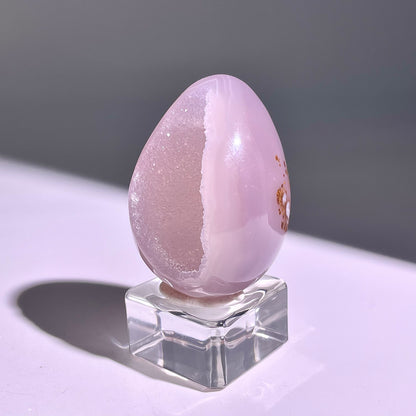 B662◇彩晶マシュマロ エッグ◇51×38×34mm◇天然石・鉱物・パワーストーン