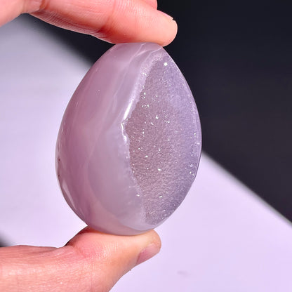 B662◇彩晶マシュマロ エッグ◇51×38×34mm◇天然石・鉱物・パワーストーン