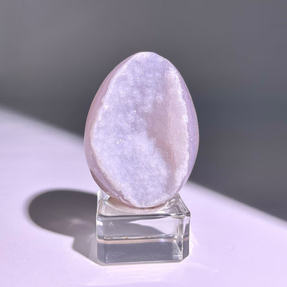 B663◇彩晶マシュマロ エッグ◇51×38×32mm◇天然石・鉱物・パワーストーン