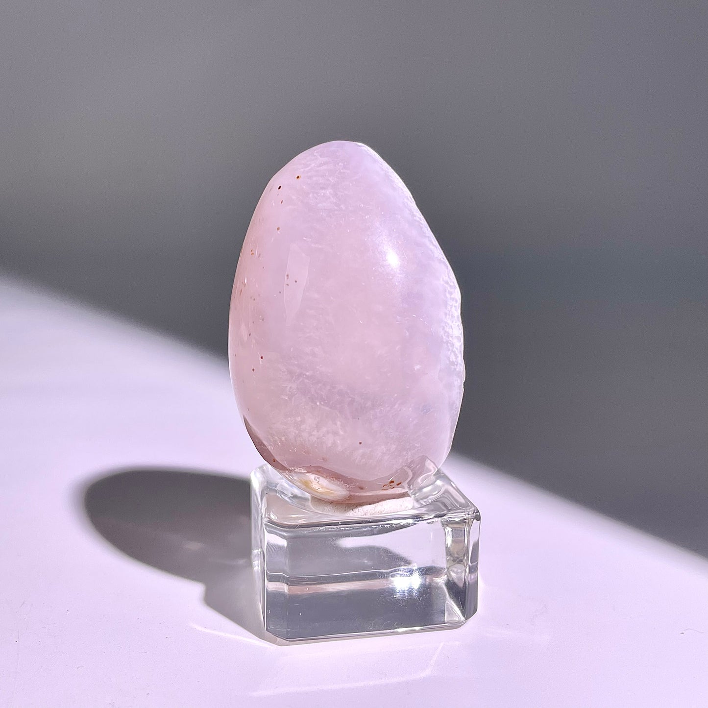B663◇彩晶マシュマロ エッグ◇51×38×32mm◇天然石・鉱物・パワーストーン