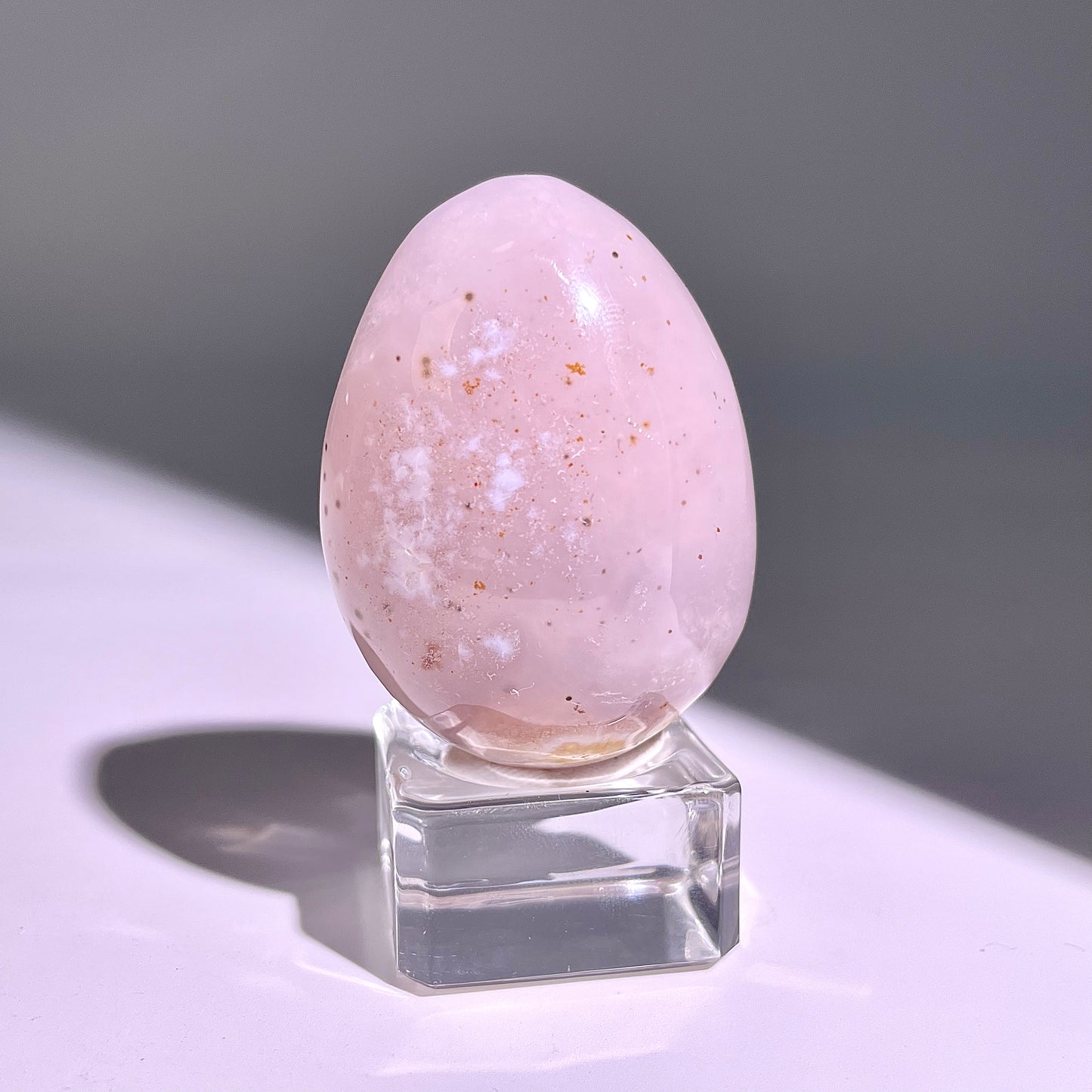 B663◇彩晶マシュマロ エッグ◇51×38×32mm◇天然石・鉱物・パワーストーン