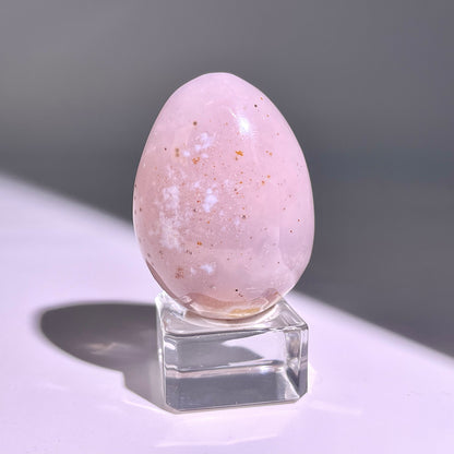 B663◇彩晶マシュマロ エッグ◇51×38×32mm◇天然石・鉱物・パワーストーン