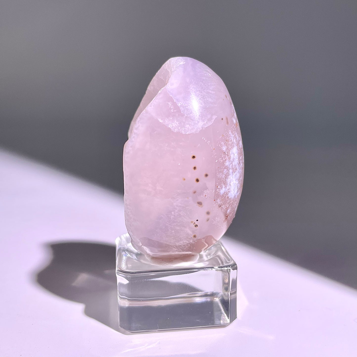 B663◇彩晶マシュマロ エッグ◇51×38×32mm◇天然石・鉱物・パワーストーン