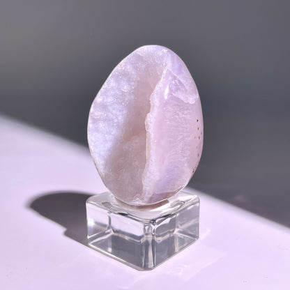 B663◇彩晶マシュマロ エッグ◇51×38×32mm◇天然石・鉱物・パワーストーン
