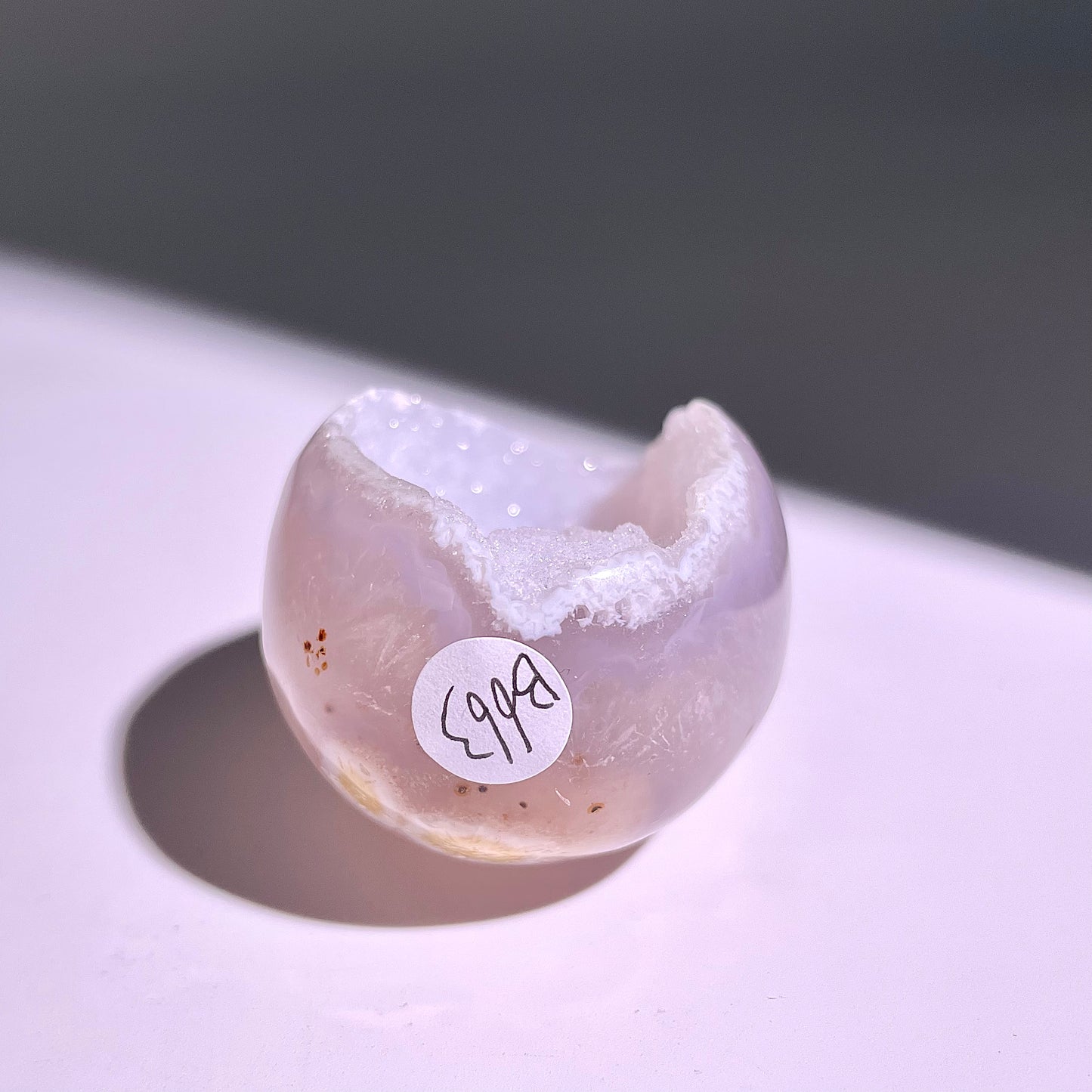 B663◇彩晶マシュマロ エッグ◇51×38×32mm◇天然石・鉱物・パワーストーン