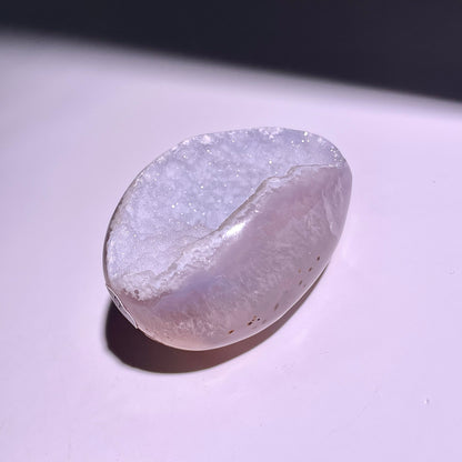 B663◇彩晶マシュマロ エッグ◇51×38×32mm◇天然石・鉱物・パワーストーン