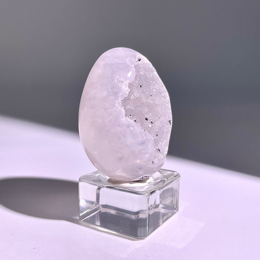 B664◇彩晶マシュマロ エッグ◇49×38×33mm◇天然石・鉱物・パワーストーン