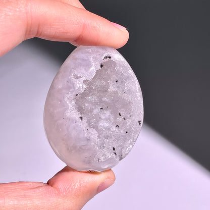 B664◇彩晶マシュマロ エッグ◇49×38×33mm◇天然石・鉱物・パワーストーン