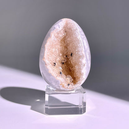 B666◇彩晶マシュマロ エッグ◇64×46×44mm◇天然石・鉱物・パワーストーン
