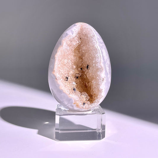 B666◇彩晶マシュマロ エッグ◇64×46×44mm◇天然石・鉱物・パワーストーン