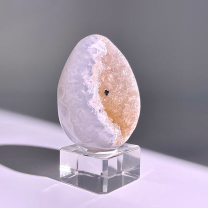 B666◇彩晶マシュマロ エッグ◇64×46×44mm◇天然石・鉱物・パワーストーン
