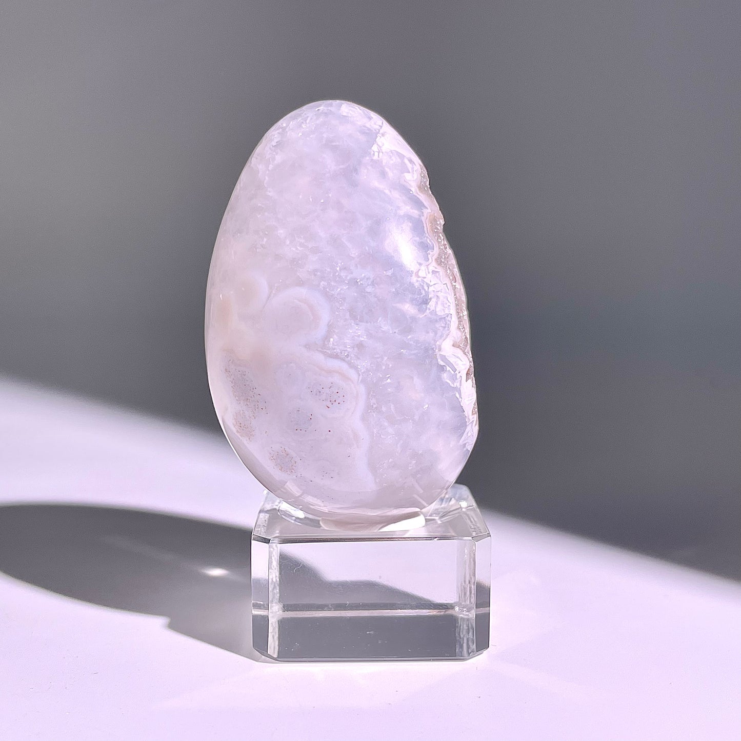 B666◇彩晶マシュマロ エッグ◇64×46×44mm◇天然石・鉱物・パワーストーン